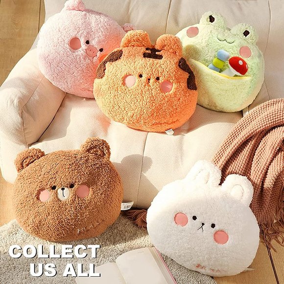 Onsoyours F Stuffed Animal Frog Plush Pillow for Kids (Green Frog B) - Picture 6 of 6